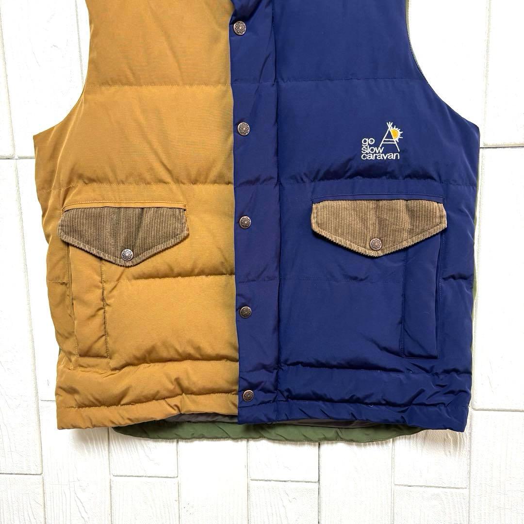 完売品 美品 ゴースローキャラバン ヘビーフラットクレイジー ダウンベスト XL