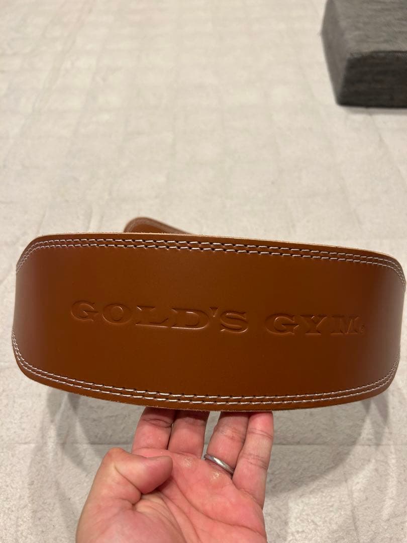 【最終処分価格】ゴールドジム プロレザーベルトL