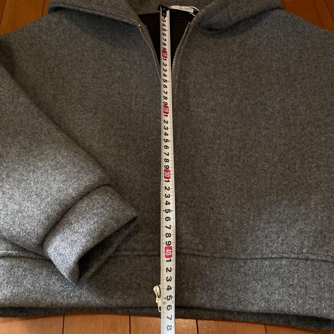 【新品タグ付き】ZARA グレーソフト スクーバファブリックエフェクト パーカー