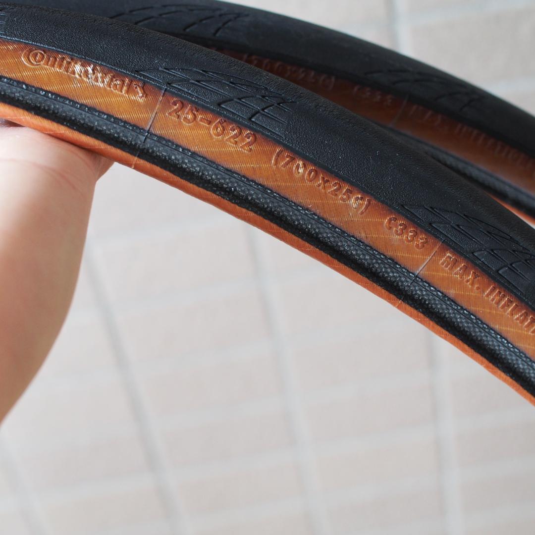 【洗浄済】コンチネンタル グランプリ5000 25c 前後タイヤセット