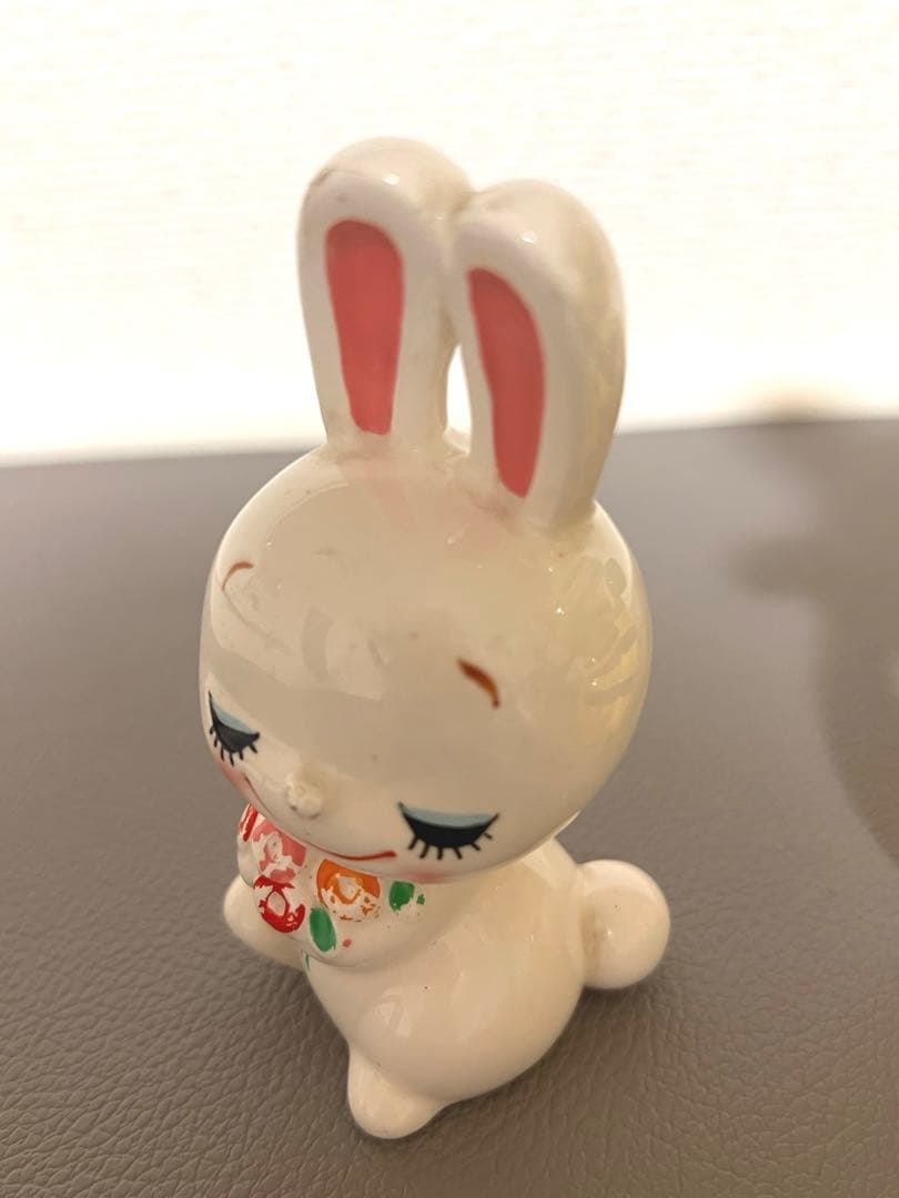 【希少・骨董品】内藤ルネ　 ウサギとトラの陶器置物