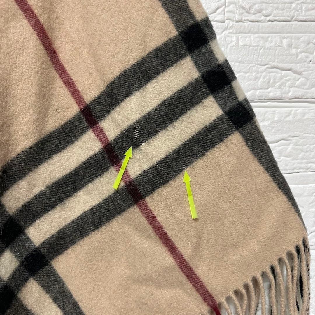 専用‼️バーバリーロンドン　新品タグ難あり　ノバチェックポンチョ　フリンジ　ウール