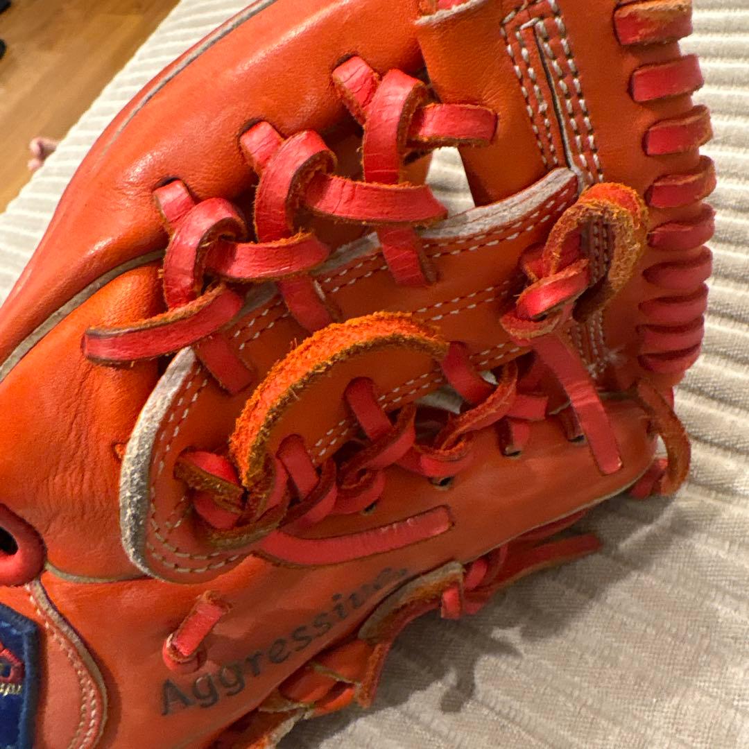 【中古美品】久保田スラッガー KSN-J7 Fオレンジ 少年軟式用グラブ