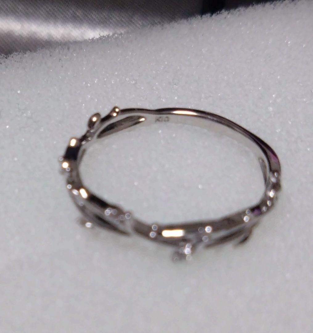 ジュエリーツツミ K10ホワイトゴールドダイヤモンドリング