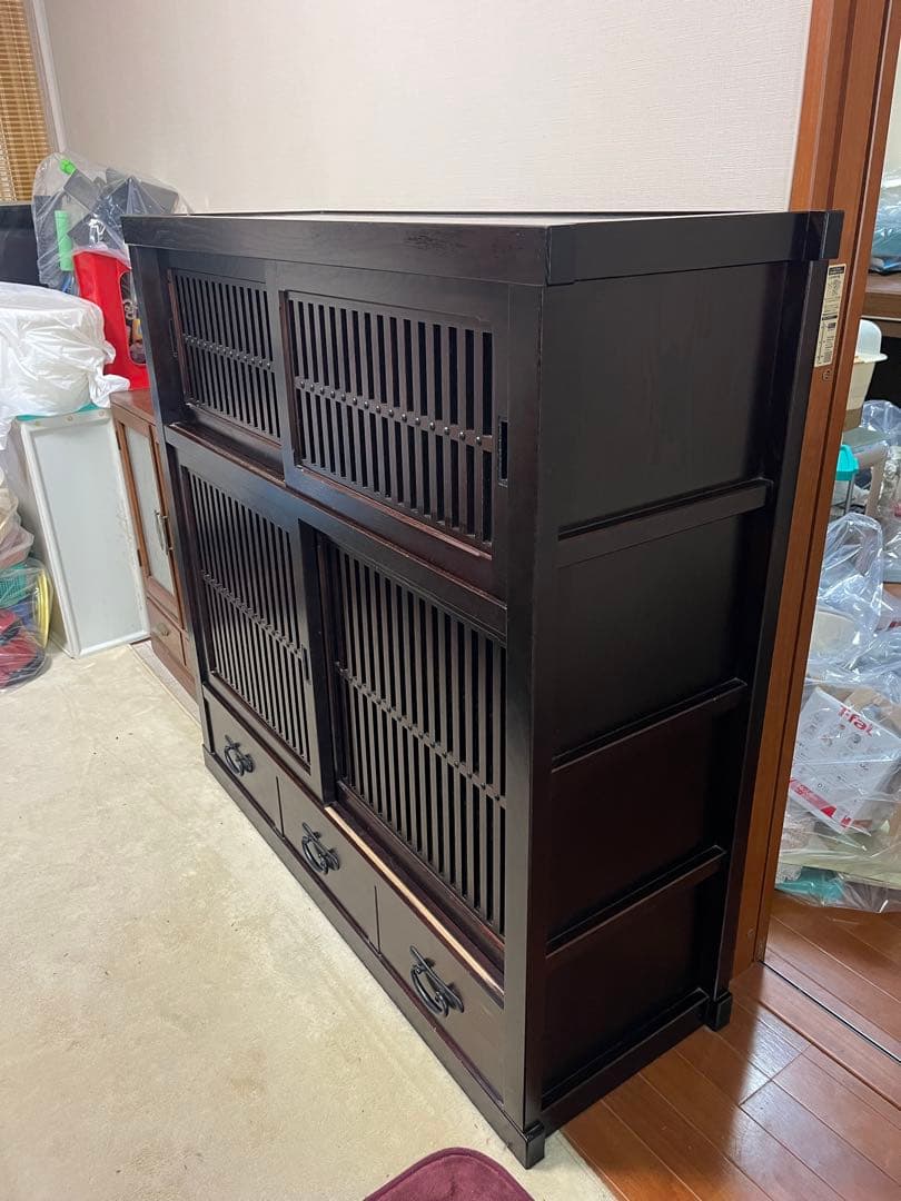 三越で購入　上質な高級水屋箪笥　定価約35万円(茶箪笥、食器棚、収納棚)