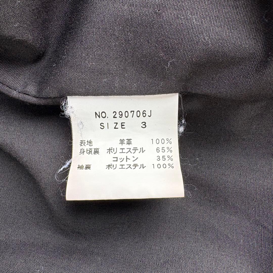 【ヒロ様】JACKROSE 羊革 3 レザー ダブルライダース 短丈 ギミック