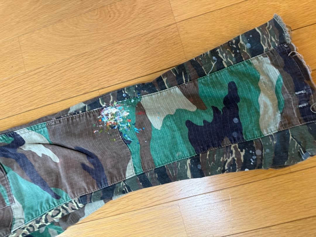 ギャラリーデプト GALLERY DEPT カモフラ　LAフレアパンツ ペイント