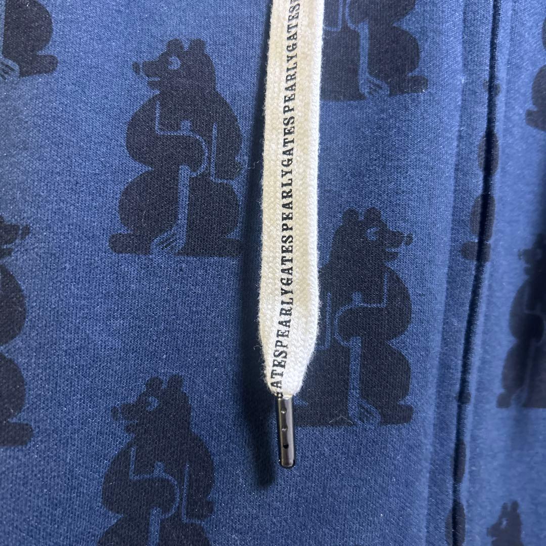 PEARLY GATES♡クマ柄フルジップパーカー ダークブルー. 最終値下げ❗️