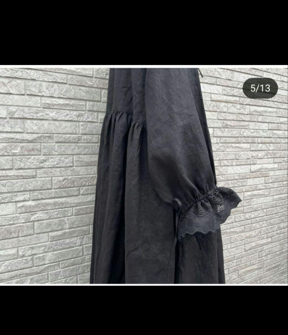 美品 サマンサモスモス 立川限定　リネンスキッパーワンピース