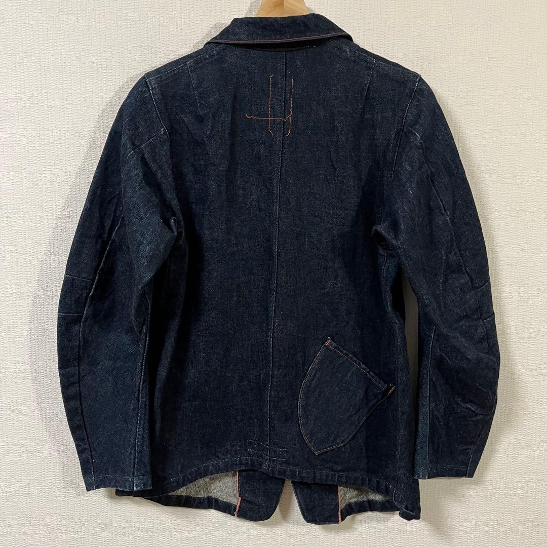 カトー　kato'　3D デニムジャケット　Sサイズ　ネイビー　美品　日本製