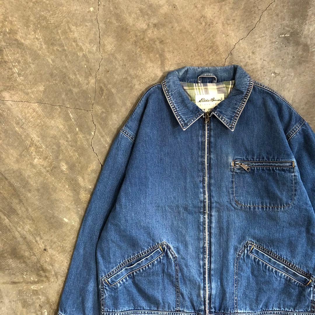 16T7360 Eddie Bauer デニム　ワークジャケット　アウトドア