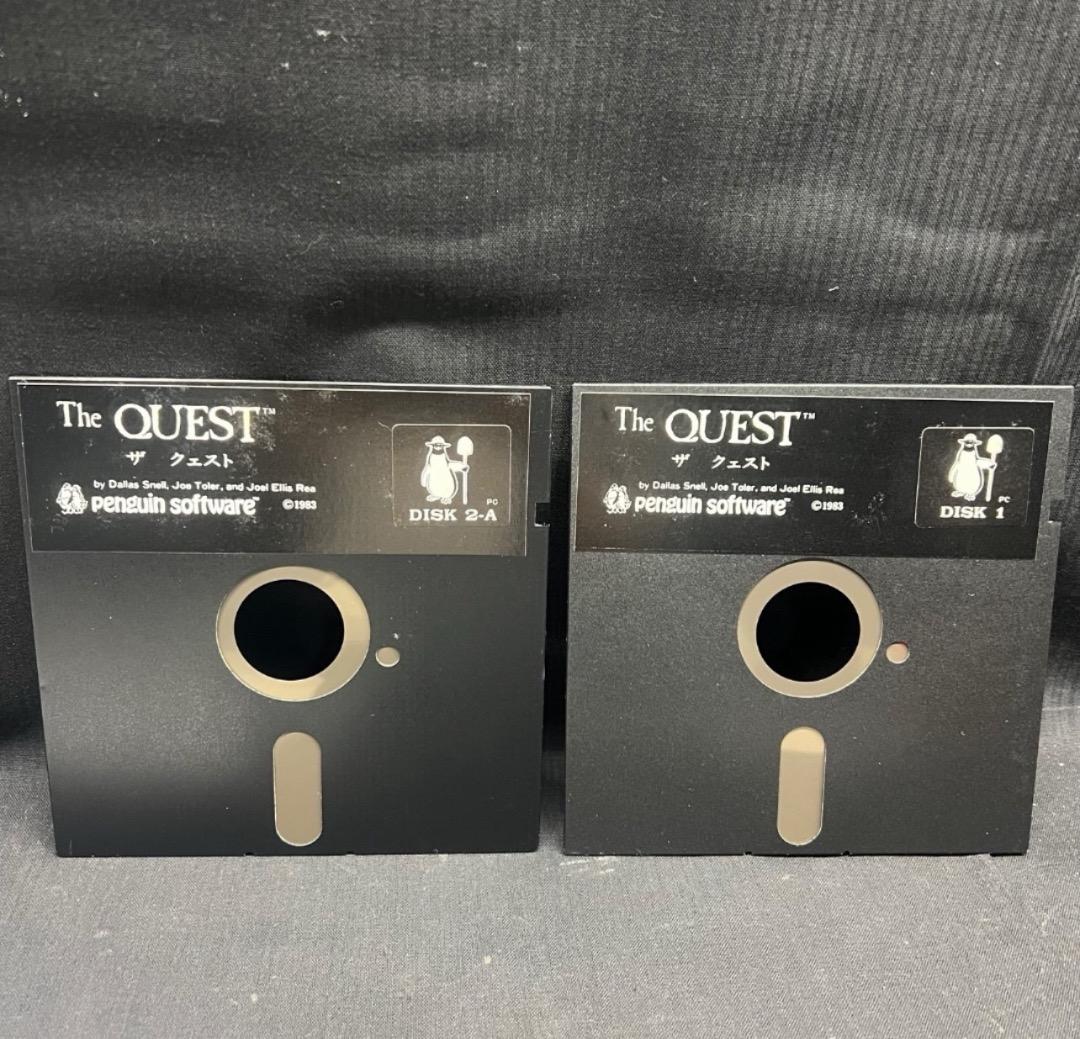 〇Gb右1274 当時物 ザ・クエスト PC-9801PC-8801 ディスク