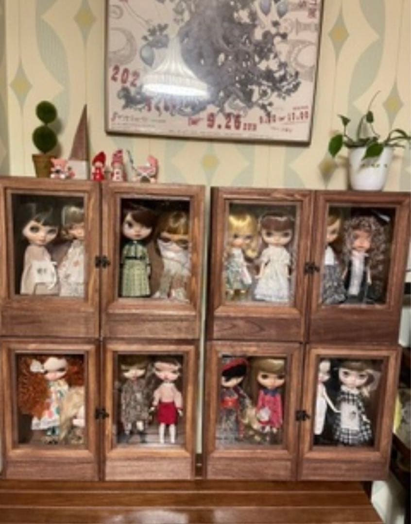 みさぽーママ　人形用木製収納ケース　ハンドメイド　アイシードール　ブライス