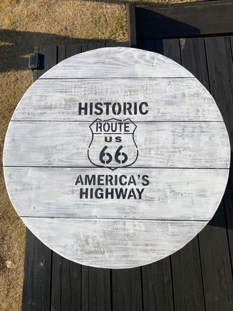 ガレージテーブル　ガーデンテーブル　ホワイト