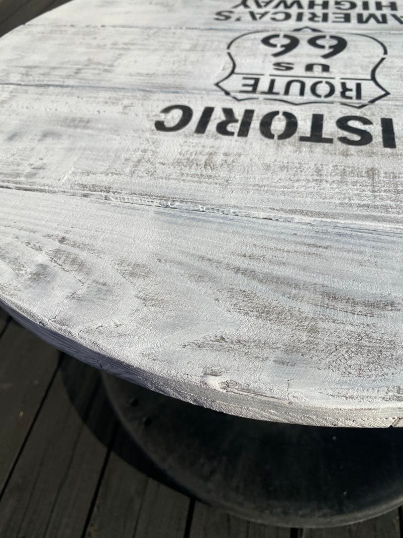 ガレージテーブル　ガーデンテーブル　ホワイト