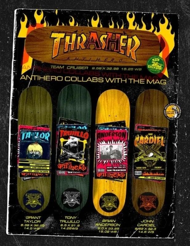【激レア】ANTIHERO x THRASHER 8.38\"【新品送料込】茶
