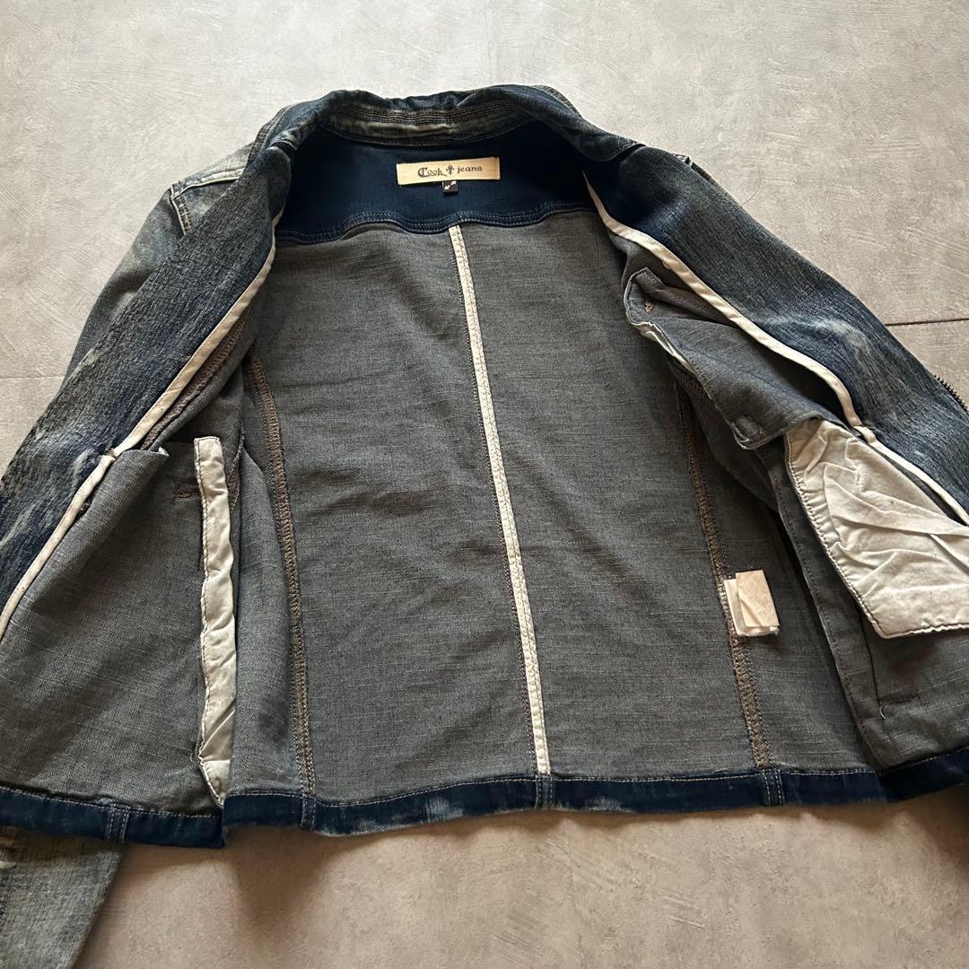 ジャケット・アウター archive grunge denim riders jacket y2k