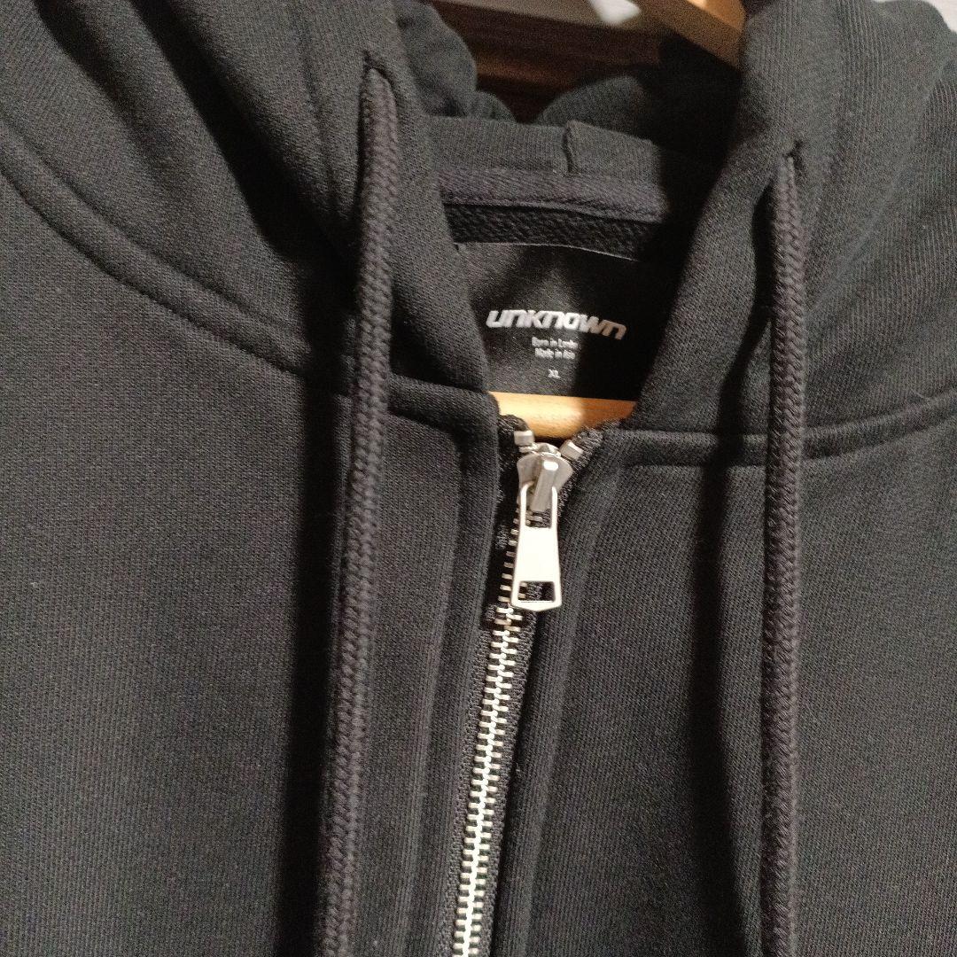 寿*。様 UNKNOWN LONDクロスラインストーンジップアップパーカー パー
