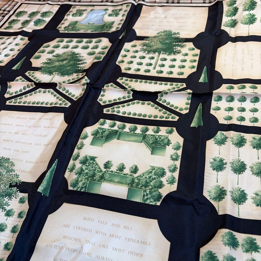 新品 BURBERRY LONDON 大判 シルクスカーフ