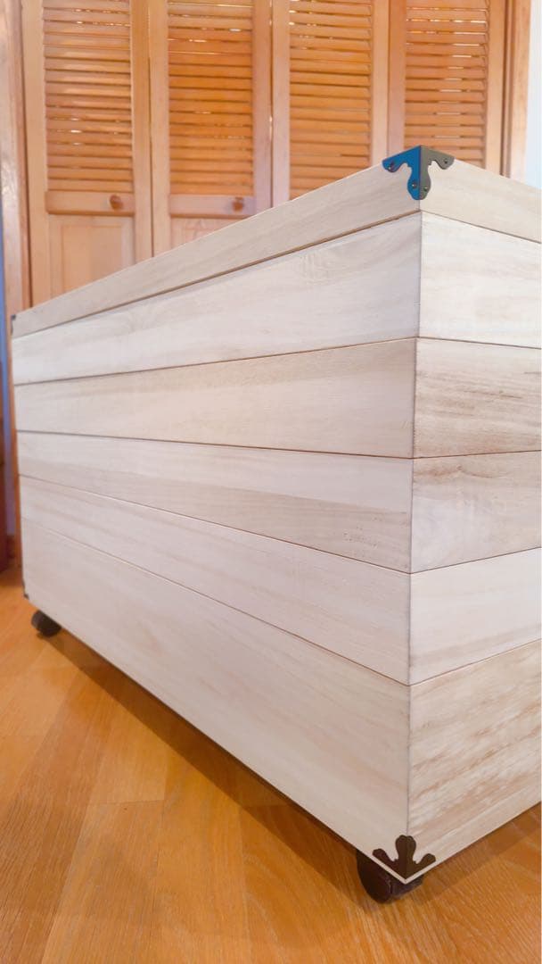 【日本製・美品】肥前桐民芸 桐衣装箱 キャスター付き衣裳ケース　5段