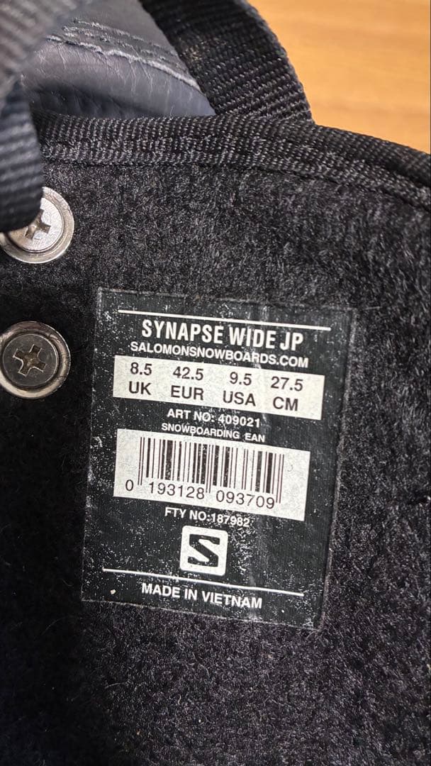 SALOMON 19/20 ブーツ SYNAPSE WIDE 27.5cm