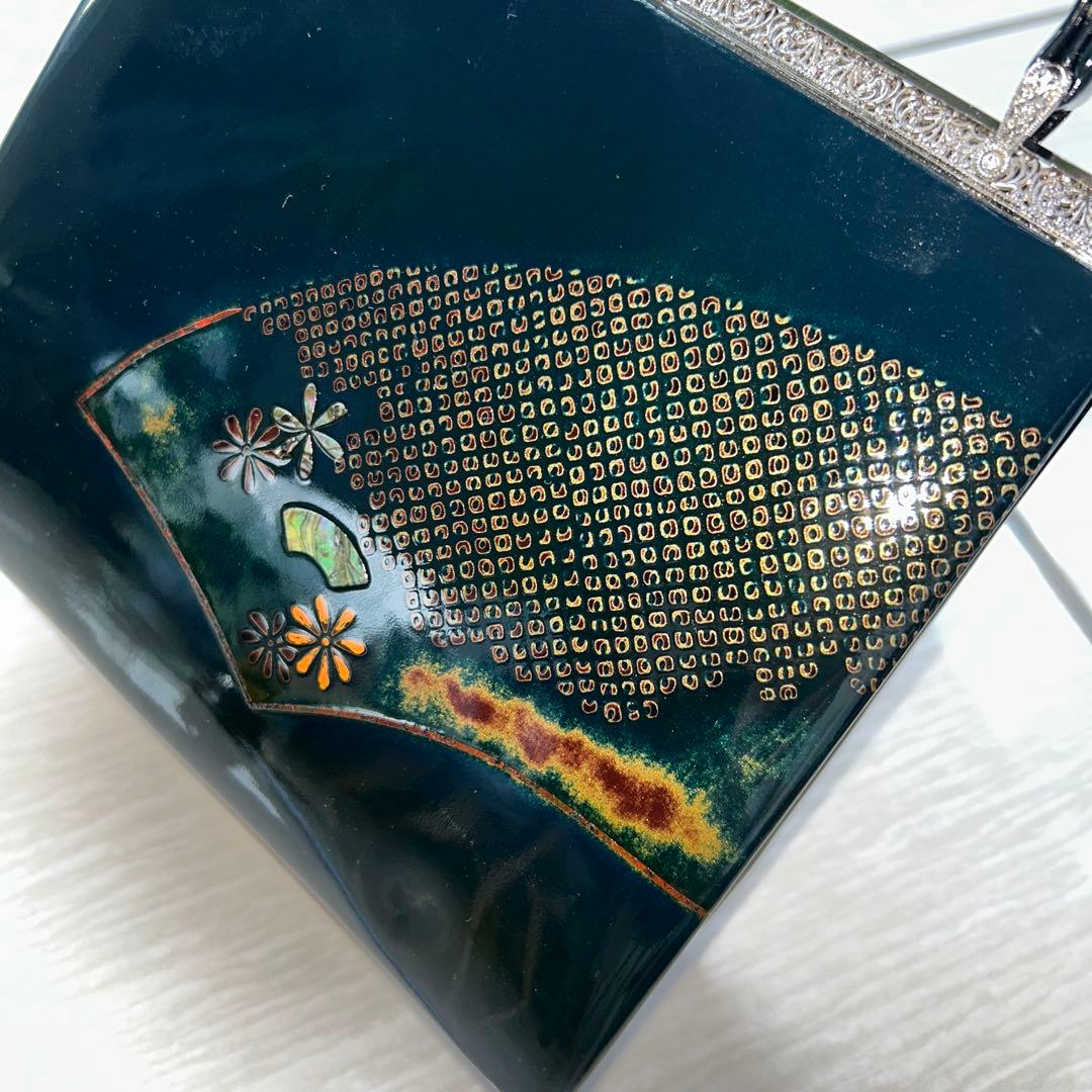 花柄 和装用バッグと草履セット　螺鈿