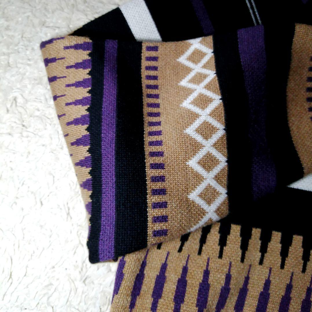 ★Lui's ルイス★レトロモード系 ダブルジャガード柄 M ニット 美品 レア