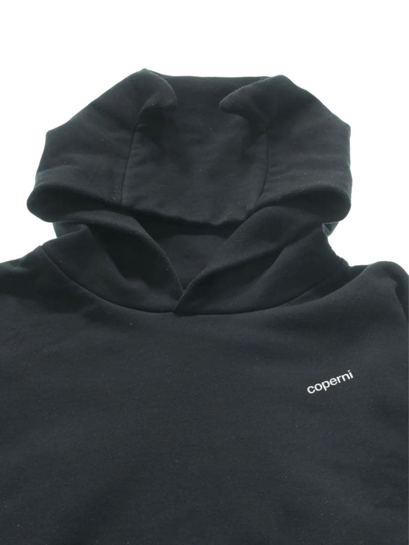 かる ブラック フード付きパーカー coperni ツノ　角　耳