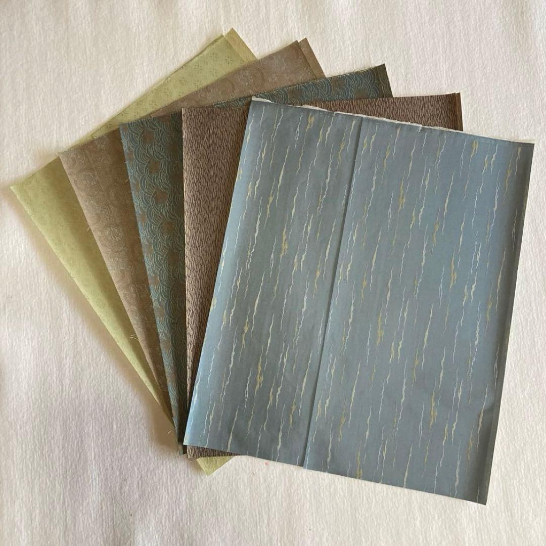 ZH3）半切用 掛軸 表装材料一式 10幅分