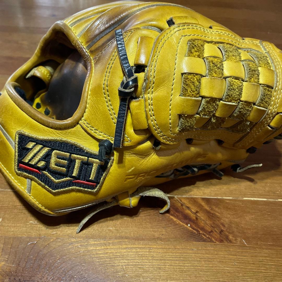 ZETT 硬式野球グローブ イエロー