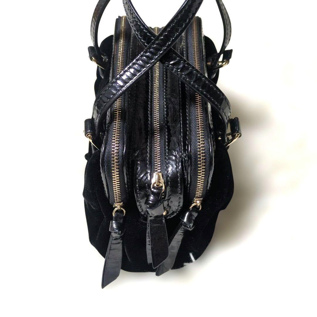 MOSCHINO Cheap & Chic　ミニハンドバッグ　ベロア　美品　黒