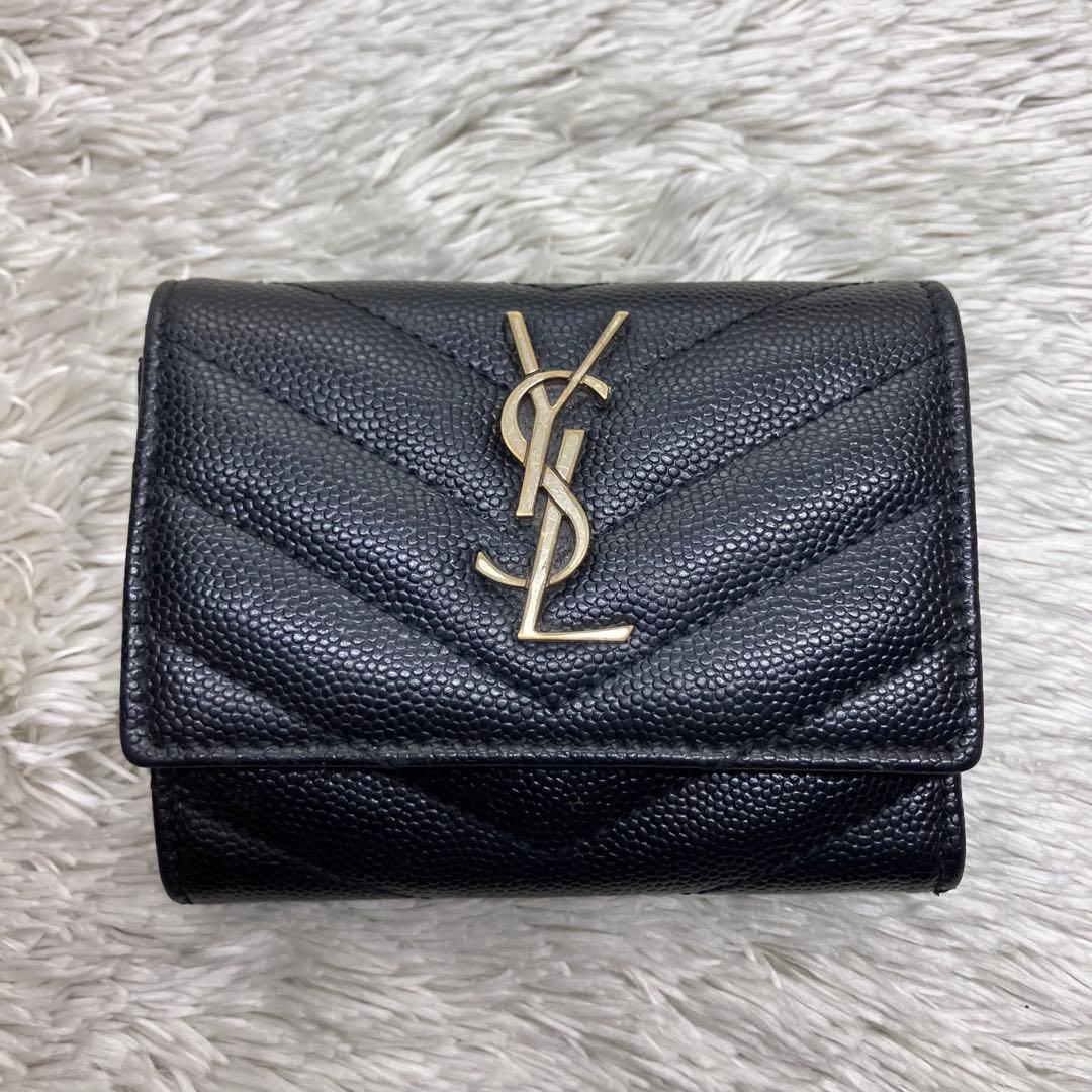 美品✨サンローラン 6連キーケース カサンドラ キャビアスキン キルティング