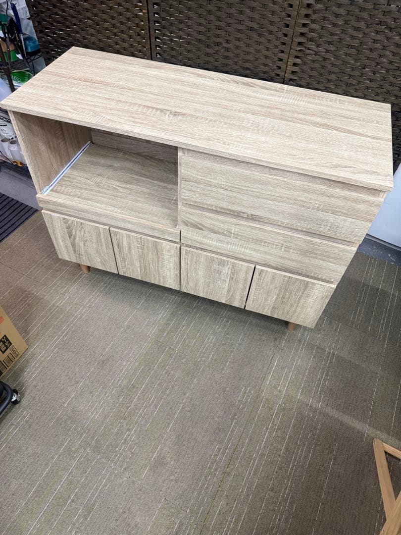 【洗浄消毒作業済】LOWYA ロウヤ　キッチンカウンター　レンジ台　ケンニラ