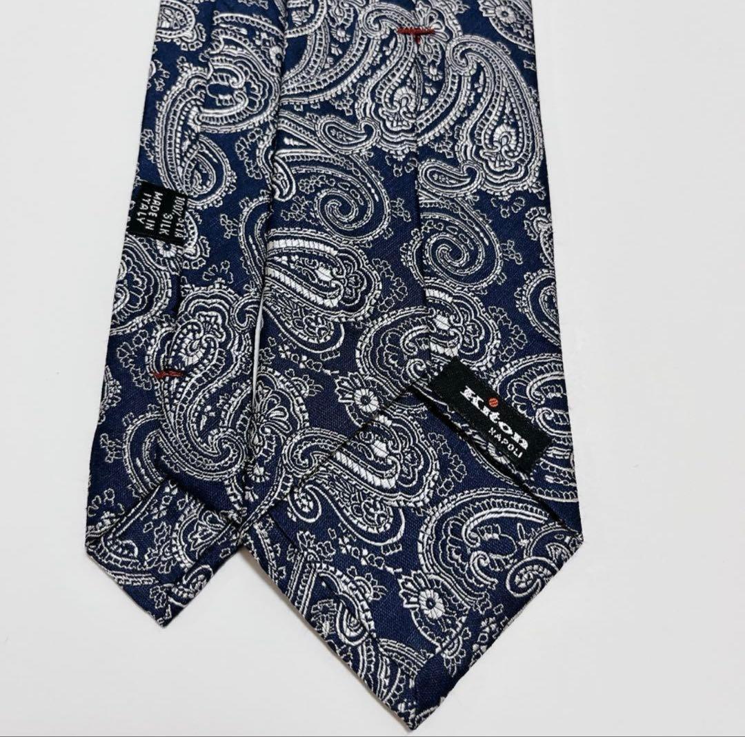 美品 キートン ネクタイ ハイブランド ペイズリー柄 光沢 ジャガード織り 希少