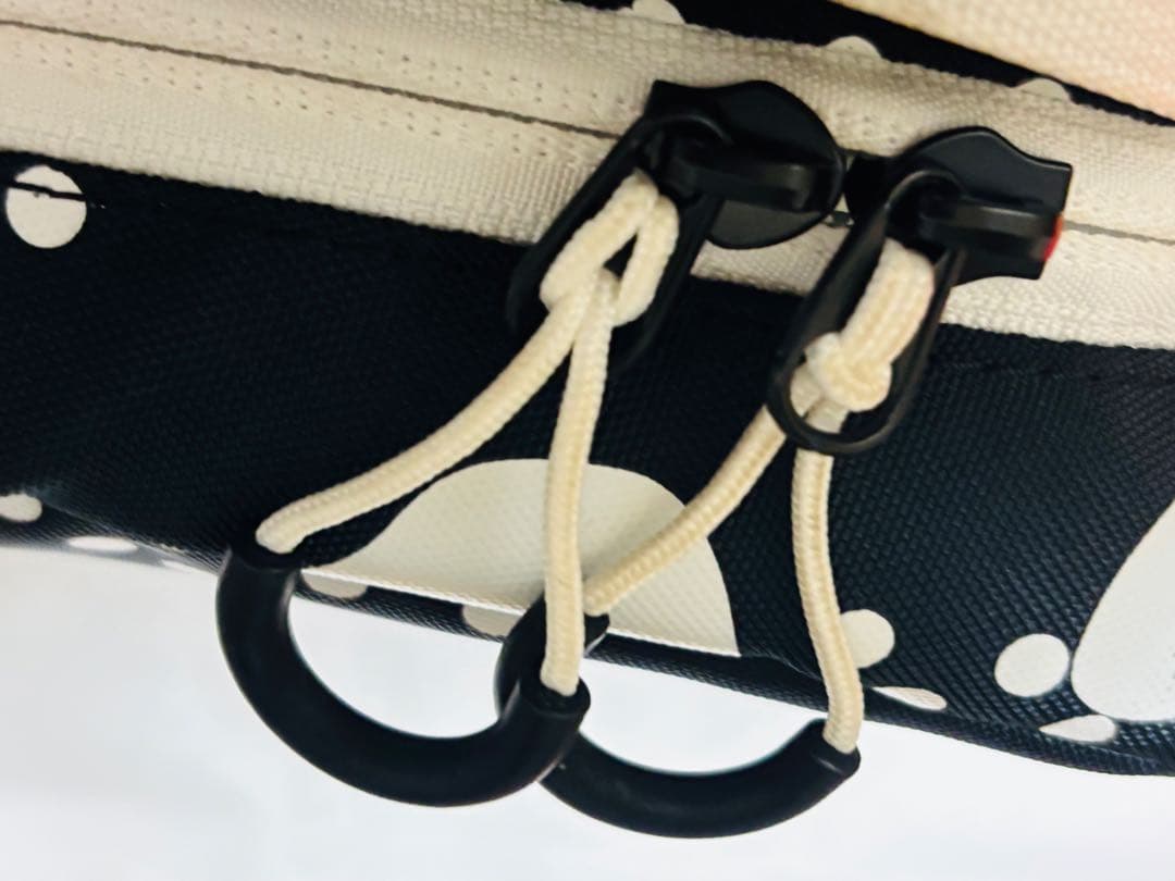 MARK&LONA マーク＆ロナ シューズケース スカル ドット柄 ブラック