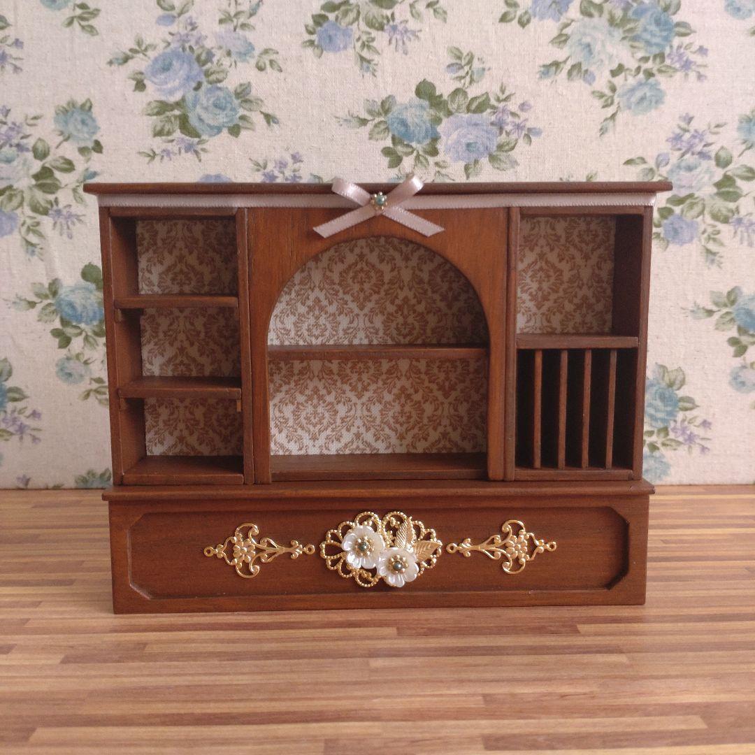 ミニチュア家具　ショコラティエA・Bセット《濃いめメープル》