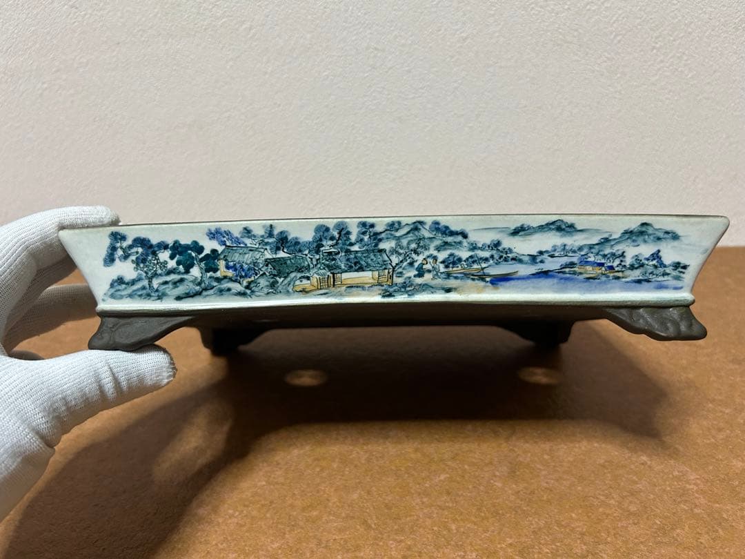 陶翠　絵鉢　盆栽鉢　小品盆栽　山野草