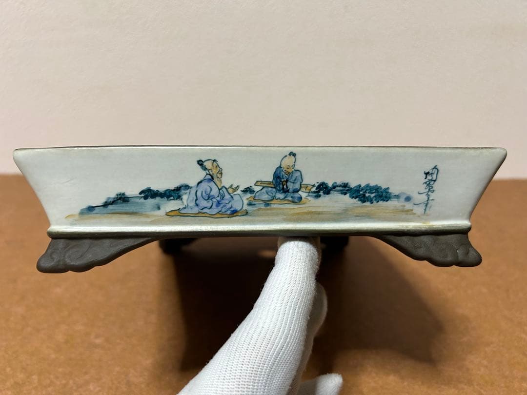 陶翠　絵鉢　盆栽鉢　小品盆栽　山野草