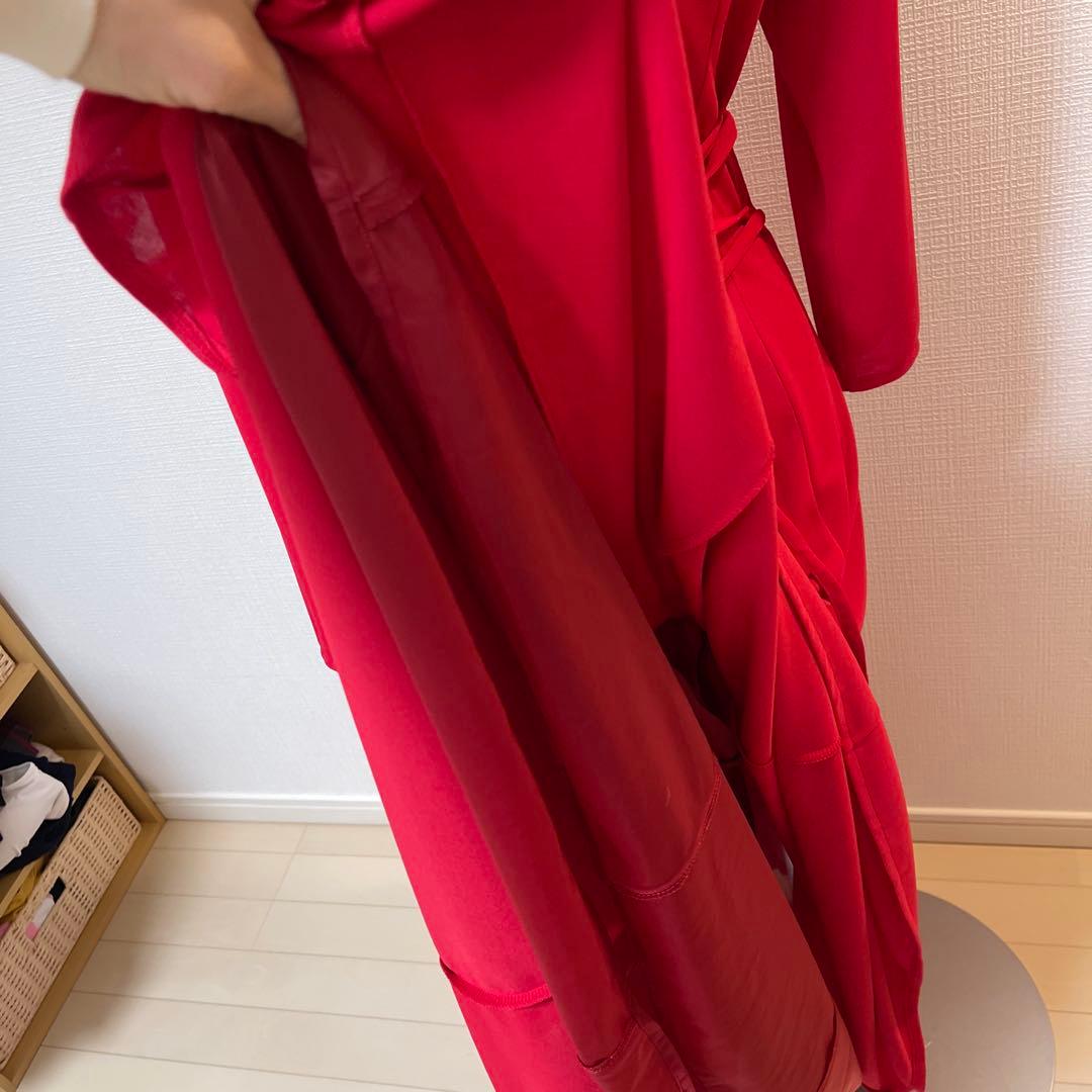 チャコット　赤 Vネック 社交ダンス　ワンピース