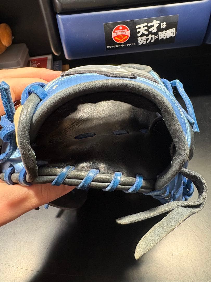 Mizuno 軟式グローブ 青/黒/ベージュ