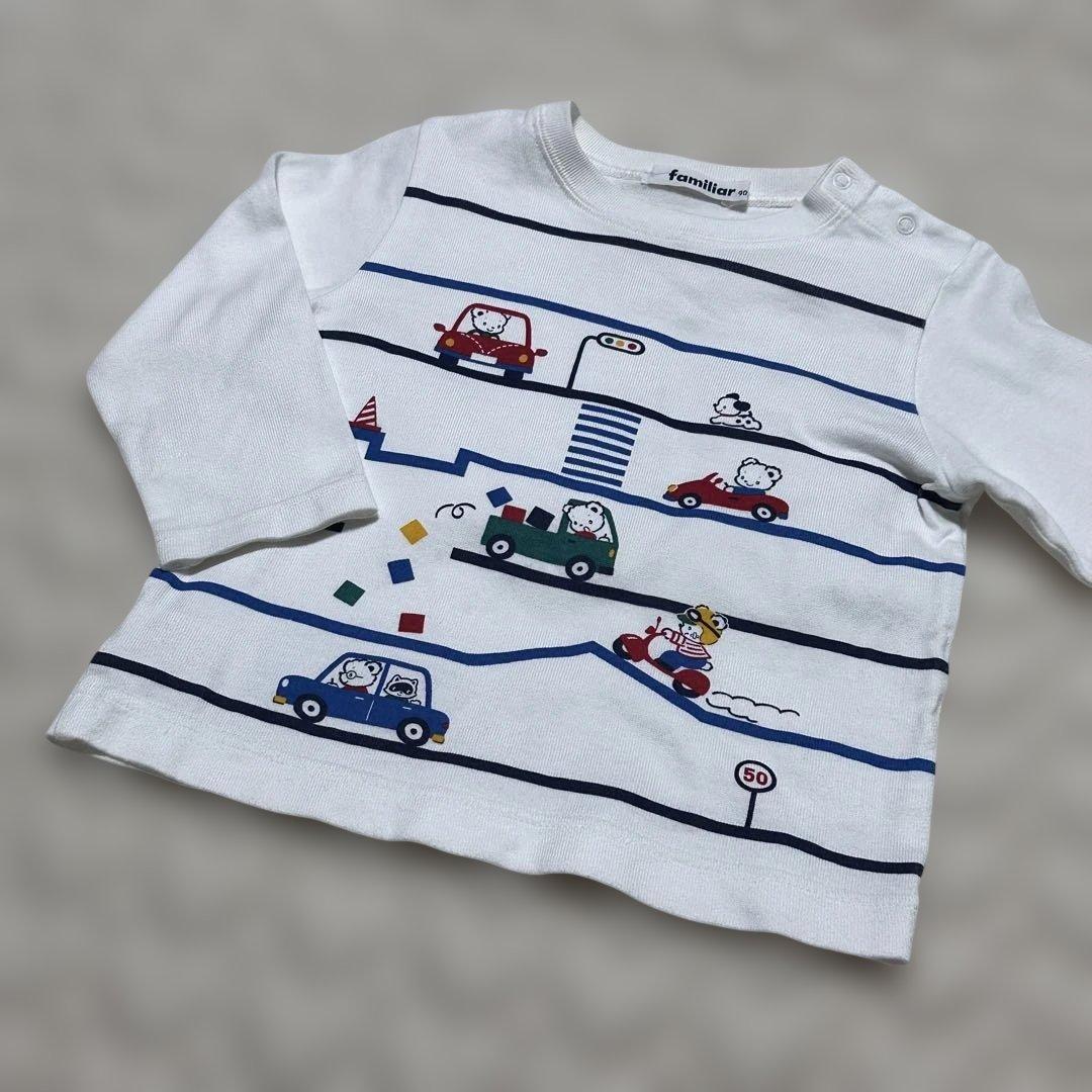 ファミリア 車 長袖 カットソー Tシャツ 90サイズ 3枚セット まとめ売り