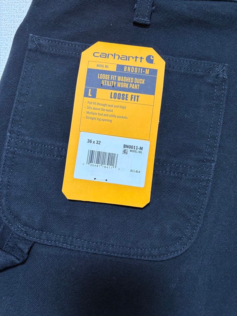 カーハート　ペインターパンツ　黒　ダック生地