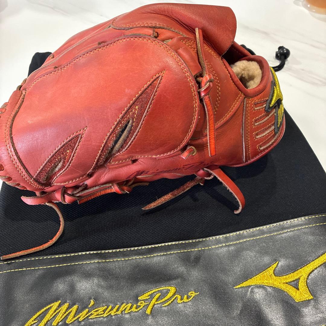 Mizuno Pro 硬式グローブ 左投げ　投手用　スプレンディットオレンジ
