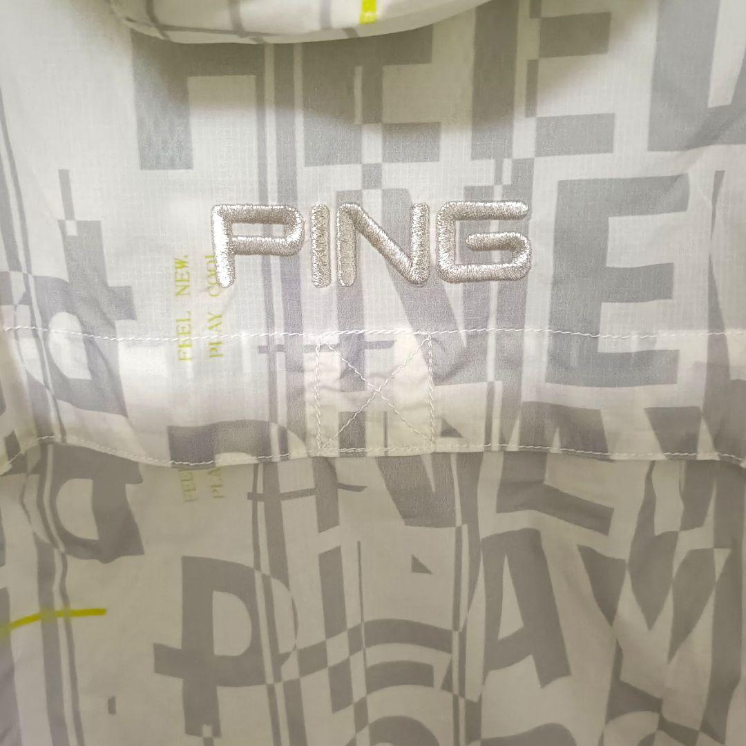 【PINGアパレル】PING ピン ウインドブレーカー Mホワイトメンズゴルフ