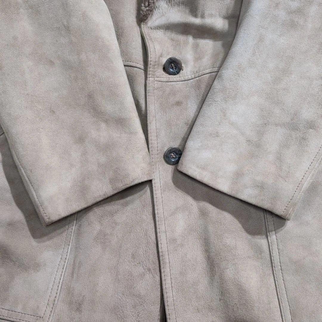 【極暖】ヴィンテージ リアルムートン ボアコート 本革 ブラウン 大きいサイズ