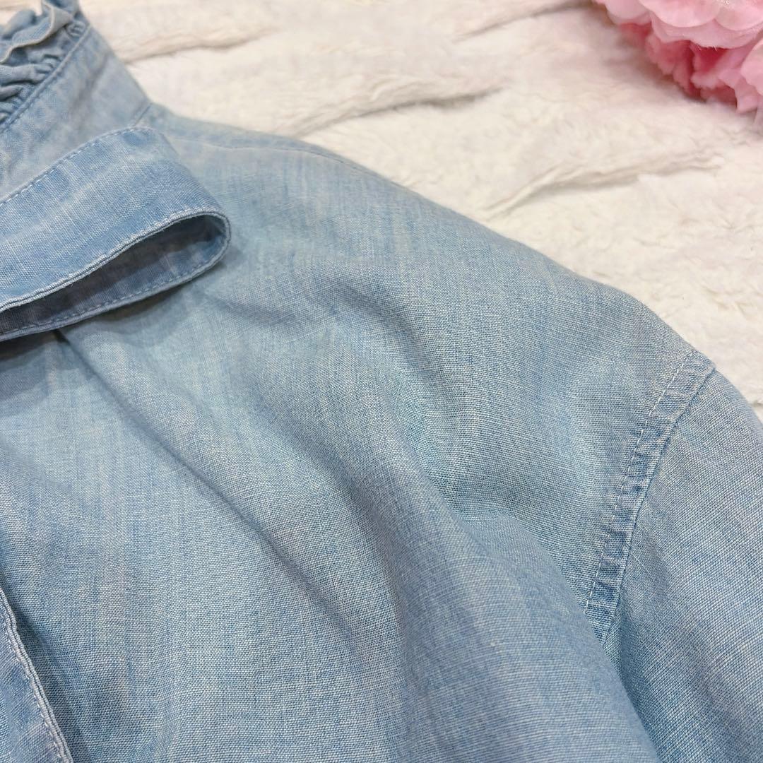 ラルフローレン　デニム　ボウタイブラウス　シャツ