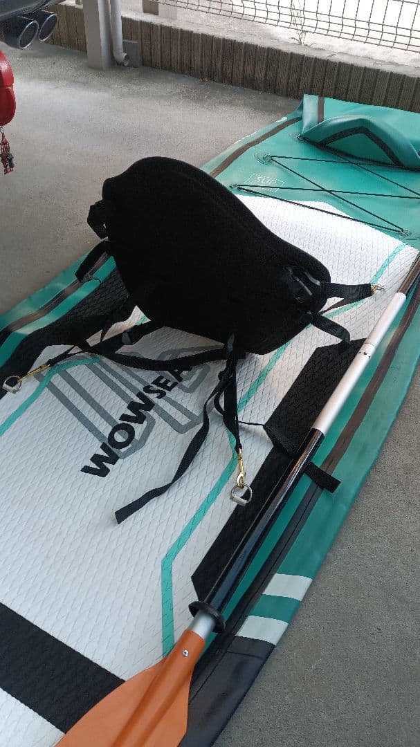 WOWSEA SUPボード 中古美品 シットオンシートとダブルパドルもセットで！