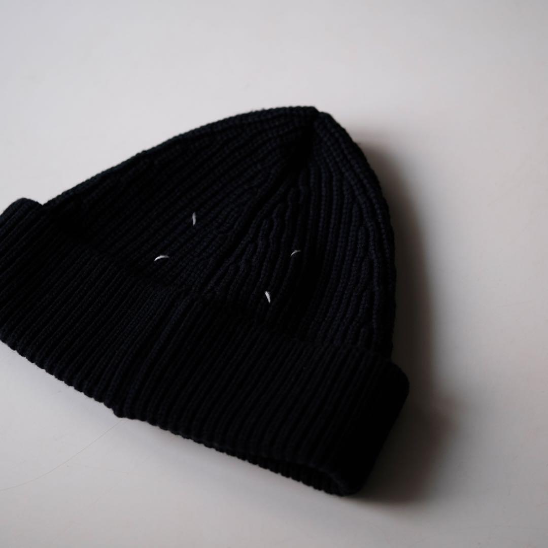 美品★ メゾンマルジェラ ニット帽 ネイビー Martin Margiela