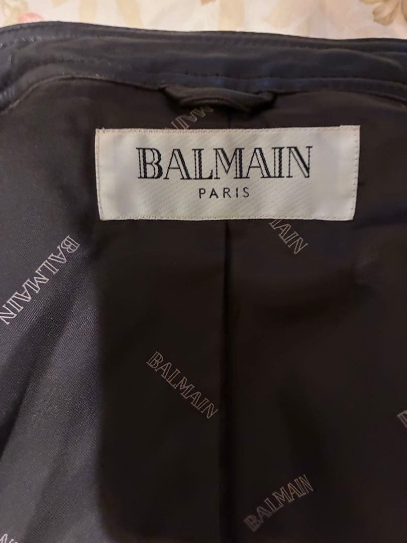 BALMAIN ブラック ライダースジャケット