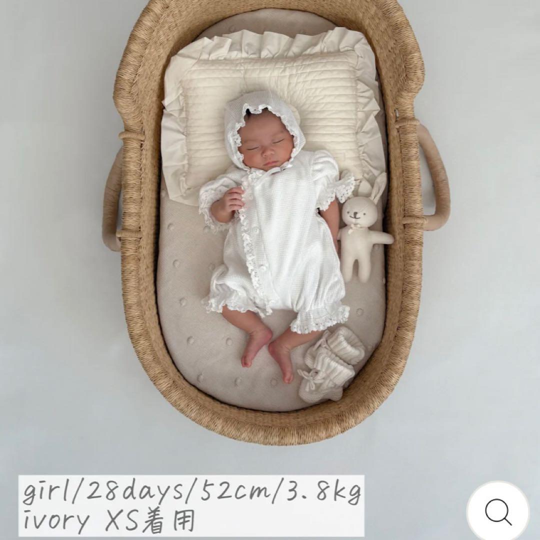 monbebe 退院着 セレモニードレス ボンネット xs 50 新品 春 夏